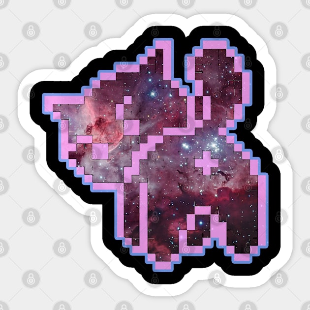 Cat Space Butt Sticker by Iamthepartymonster